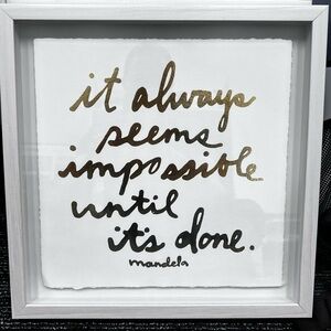Inspirational Framed Quote Art
